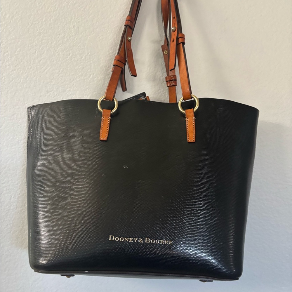 Dooney & Bourke Black and Tan Tote
